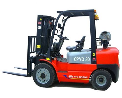 Chariot élévateur d'entraînement de roue de YTO 4, 10km/H 3 Ton Forklift With Gasoline Engine