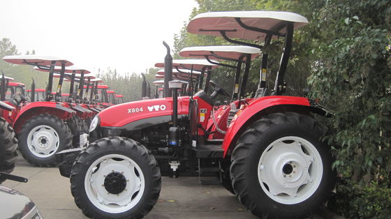 tracteur d'entraînement de la roue 80hp 4, tracteur de YTO X804 avec le déplacement 4.95L