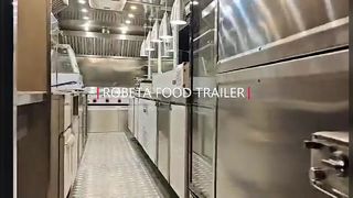 Remorques de nourriture pour barbecue, camion de nourriture carré pour pizza et gaufres, entièrement équipé, avec chariots de vendeur de nourriture pour salle de bain