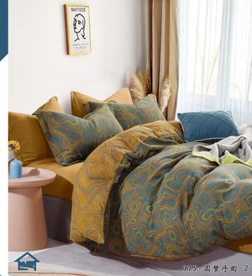 Ensemble de literie en coton Jacquard Couverture de couette Lit Lit Coussin Casse de lit