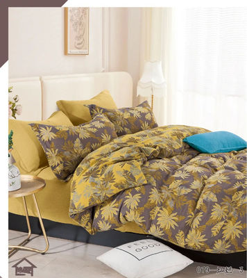 Ensemble de literie en double jacquard 100% en coton lavé