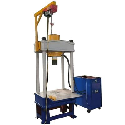 Machine de démontage de ressort de réglage d'excavatrice Komatsu, presse hydraulique sur table de travail mobile 200T, presse de goupille de chenille