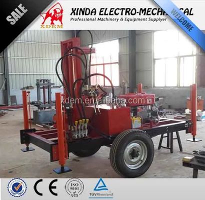 YZ50-150H Hydraulique Diesel Machine de forage de puits d'eau Optionnel roue / châssis à rampe à roues 210m Forage de forage de forage profond Max 400mm Diamètre Variable vitesse Equipement de forage à l'eau pour l'irrigation agricole