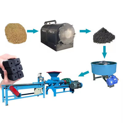 XDEM Machine à briquette au charbon de bois coco Husk bois Briquette équipement de fabrication ligne de production d'extrudeuse de charbon