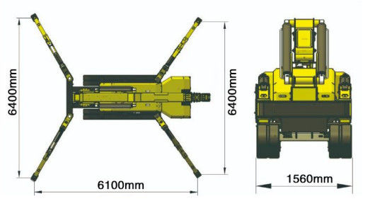 XDEM 8T 5T 3T Téléscopie Télécran de levage de la grue mobile à araignée diesel et électrique à double puissance
