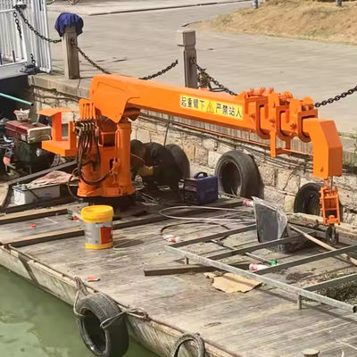 XDEM Grues flottantes Téléscopiques à rampe fixe Grue hydraulique pour navires et bateaux de pêche au quai