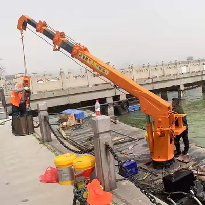 XDEM Grues flottantes Téléscopiques à rampe fixe Grue hydraulique pour navires et bateaux de pêche au quai