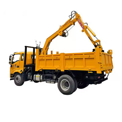 XDEM Multifonctionnelle Hydraulique Rotation Boom Grab Grue en bois avec châssis automobile à usage agricole
