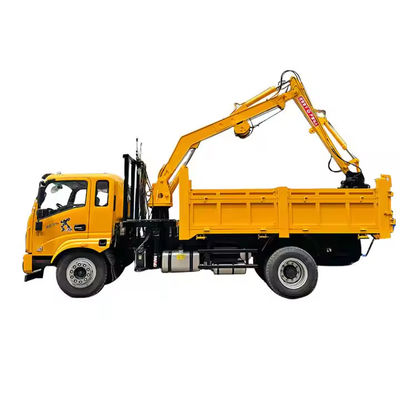 XDEM Multifonctionnelle Hydraulique Rotation Boom Grab Grue en bois avec châssis automobile à usage agricole