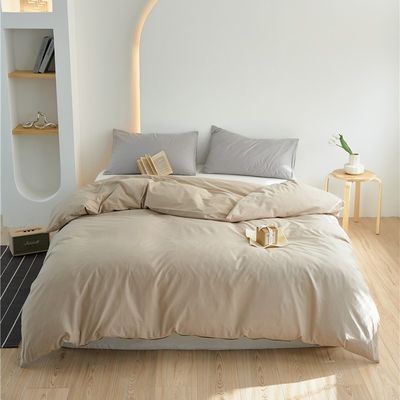 Couverture de lit en coton 100% beige, couverture de lit en coton pur