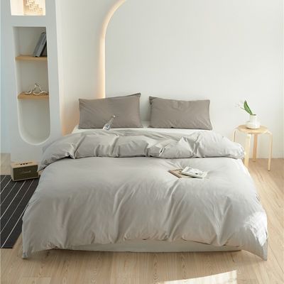 Beige 100% Pure Longue Couverture de Coton Couette Couverture de Lit Ensemble de Matériel