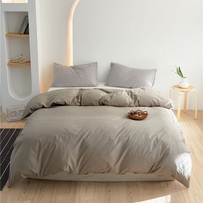 Couverture de couette en coton de couleur beige Vêtements de lit Ensemble de literie Grands commandes Fournisseur