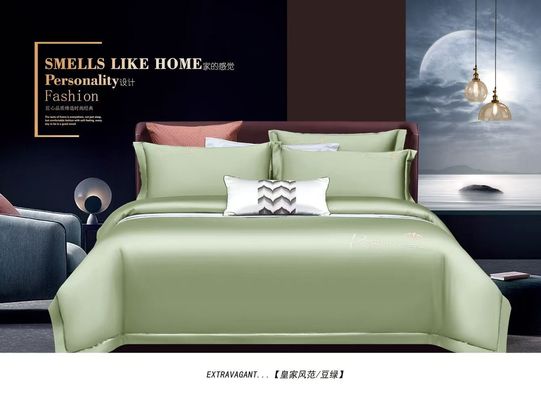 Couverture de couette en coton égyptien vert clair