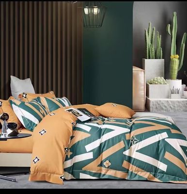 Coton pur Imprimé réactif Couverture de couette Lit ensemble Appareils ménagers Lit