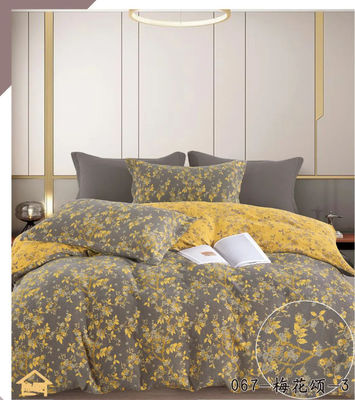 Santé et confort 100% coton lavé Jacquard lit ensemble couette couverture lit