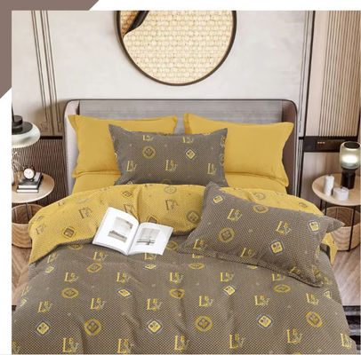100% coton lavé Nouveau design Couleur Jacquard Lit ensemble Couverture couette