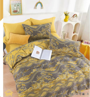 Tissage en coton peigné couleur double couette Jacquard Couverture oreiller boîtier plaque montée
