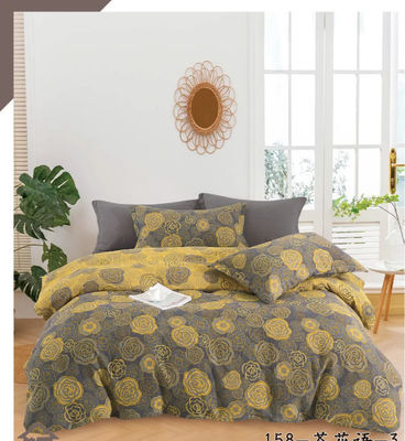 Ensemble de literie en coton peigné 100% lavé, tissé en couleur, double jacquard