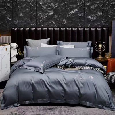 100S coton égyptien broderie couverture couette lit ensemble maison produit textile Taille personnalisée