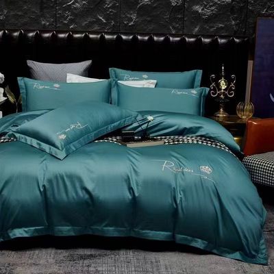 100S coton égyptien broderie couverture couette lit ensemble maison produit textile Taille personnalisée