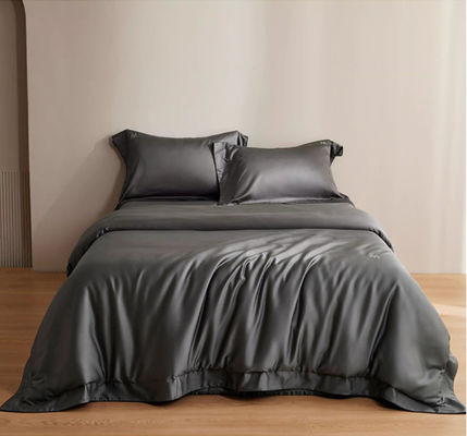 Couleur pure 100S Lenzing Luxe Tencel Couverture couette Lit ensemble Produit textile pour la maison Taille personnalisée