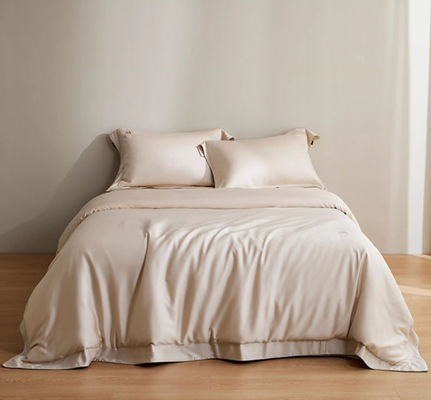 Couleur solide 100S Lenzing Tencel Couverture de couette Lit ensemble Produit textile pour la maison Taille personnalisée