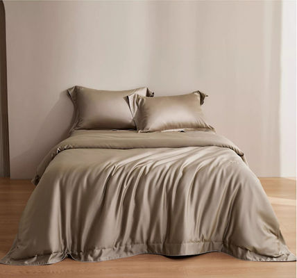 Couleur solide 100S Lenzing Tencel Couverture de couette Lit ensemble Produit textile pour la maison Taille personnalisée