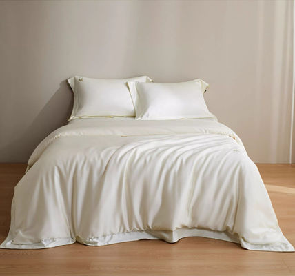 Couleur solide 100S Lenzing Tencel Couverture de couette Lit ensemble Produit textile pour la maison Taille personnalisée