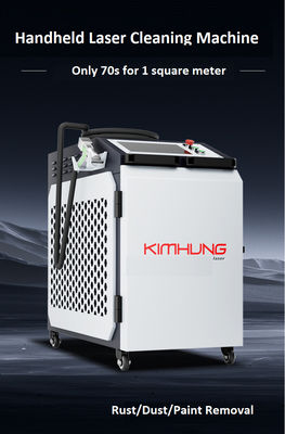 Machine de nettoyage au laser à grande vitesse 1500W 2000W refroidissement par air Matériau inoxydable Découpe de la couche d'oxydation de l'huile de rouille métallique