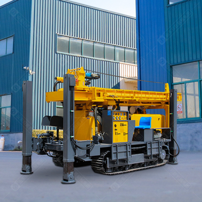 Compresseur d'air CJDX-200 pour forage de puits d'eau sur châssis chenillé pneumatique de 200 mètres