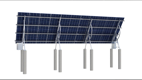 Panneau solaire galvanisé monté au sol support et verrouillage sécurisé anti-vol, adapter les modules photovoltaïques 300W-20kW
