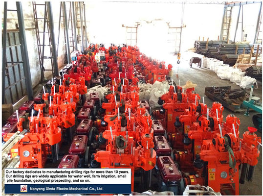 Exploitation géologique portable XY-1A-4H Forage 150m alimentation hydraulique Roche machine à noyau moteur diesel intégré pompe à boue pour la montagne et de la plaine de construction d'enquête
