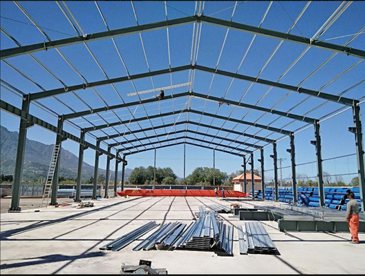 Atelier léger préfabriqué de bâtiments d'entrepôt de stockage de structure métallique