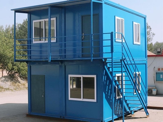 La Chambre de conteneur de deux histoires préfabriquée autoguide la peinture galvanisée d'immersion chaude