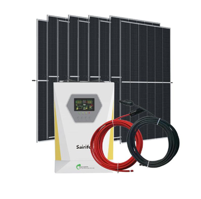 Système d'énergie solaire complet à cadre galvanisé 300W-20KW haute efficacité 15%-22% équipement photovoltaïque hors réseau pour l'approvisionnement en énergie domestique et agricole